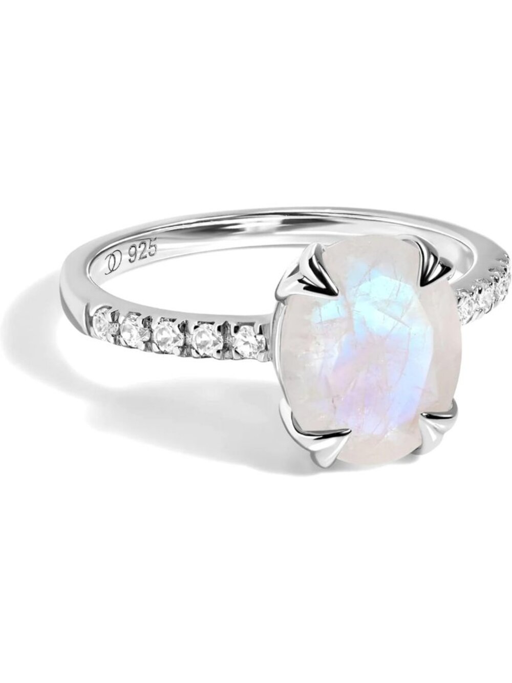 Rainbow Moonstone, Black Obsidian & Rose Quartz Rings - Boho Chic Jewelry for